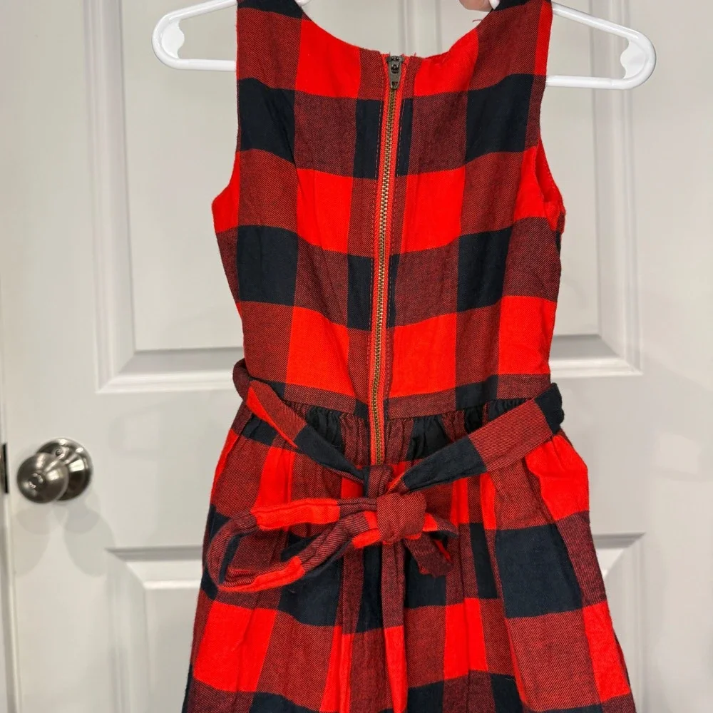Carter's Toddler Girls Red Black Buffalo Plaid Holiday Sleeveless‎ Dress Size 3T